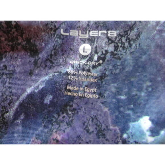 Layer8 Women's Qwick-Dry Leggings - Size L - Stylish Abstract Design - Picture 3 of 4